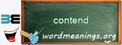 WordMeaning blackboard for contend